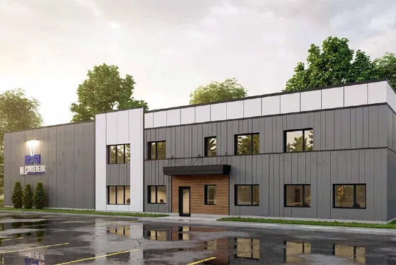 Nouveaux locaux aménagés Monsieur Conteneur sur un terrain de 450 000 pieds carrés